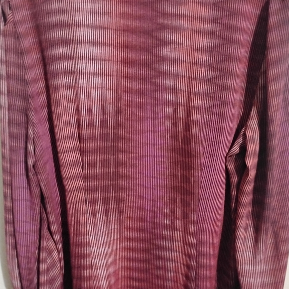 Worthington Blouse Womens Large Red & Black Stripe Button Up Tie at Neck L - Picture 4 of 8